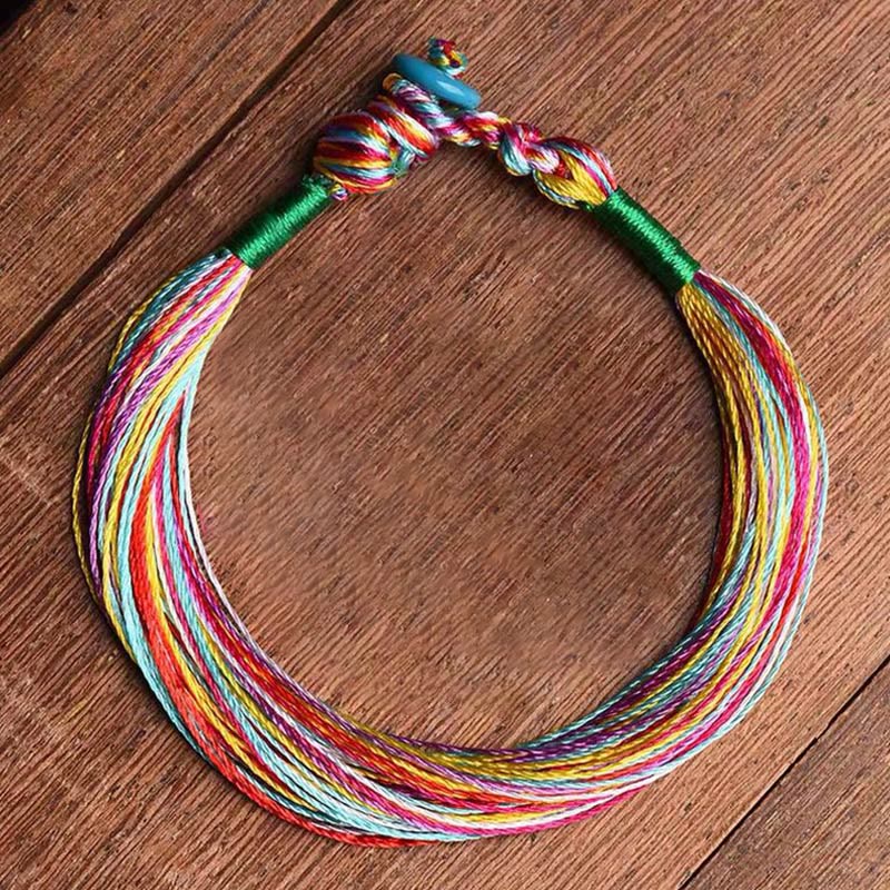Tibetan Handmade Five Colorful Thread Dragon Boat Festival Protection Adult Child String Bracelet
