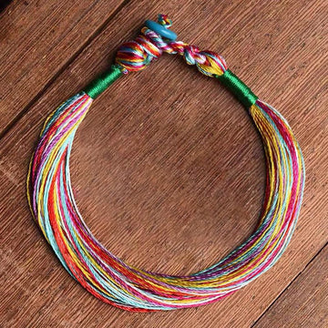 Tibetan Handmade Five Colorful Thread Dragon Boat Festival Protection Adult Child String Bracelet