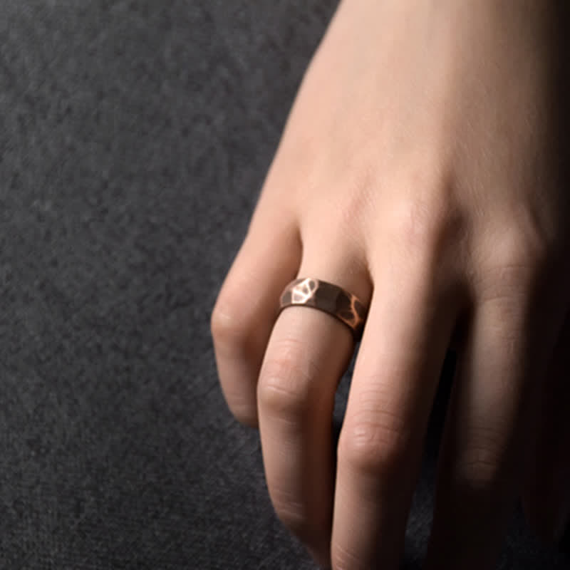 Tibetan Simple Design Copper Wealth Ring