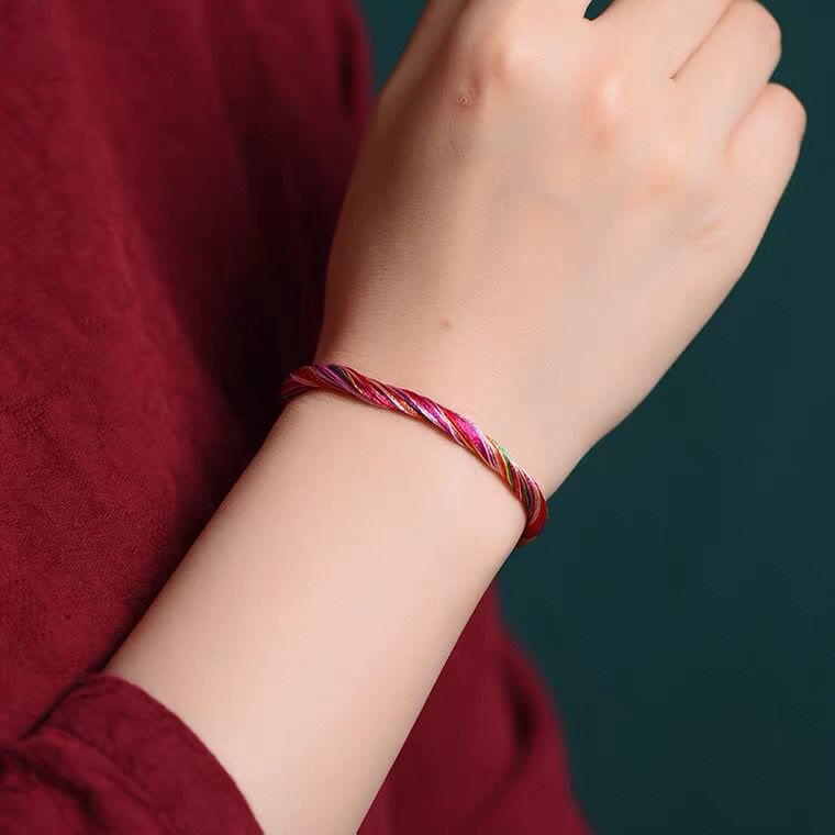 Tibetan Handmade Five Colorful Thread Dragon Boat Festival Protection Adult Child String Bracelet