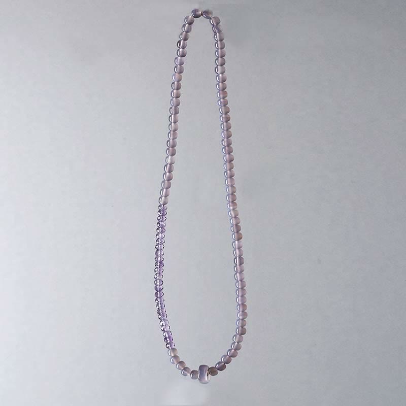 Natural Amethyst and Agate Crystal Beaded Meditation Bracelet