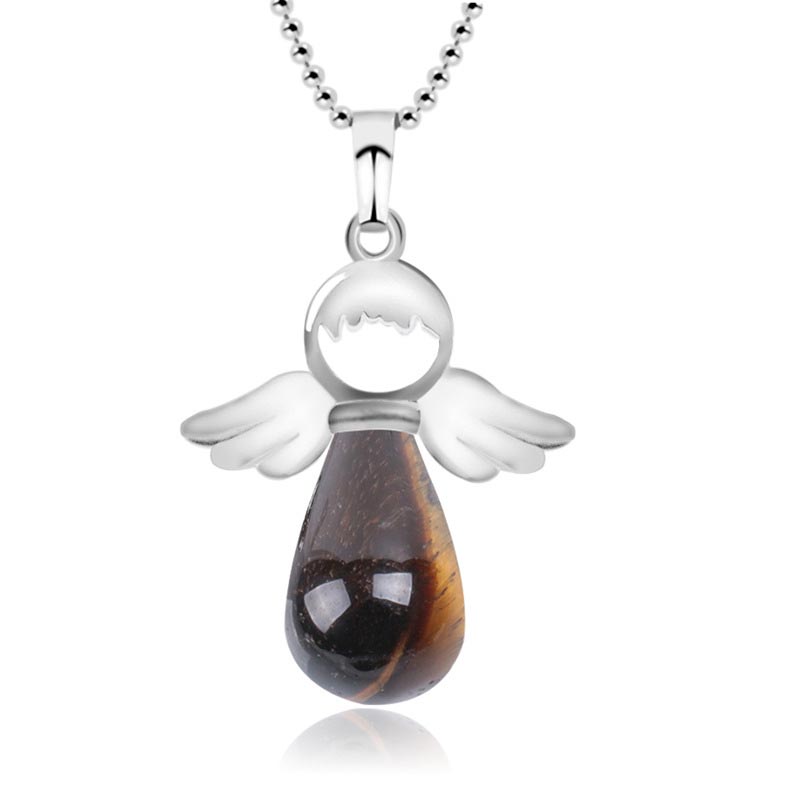 Little Angel Wings Natural Crystal Luck Necklace Pendant (Extra 35% Off | USE CODE: FS35)