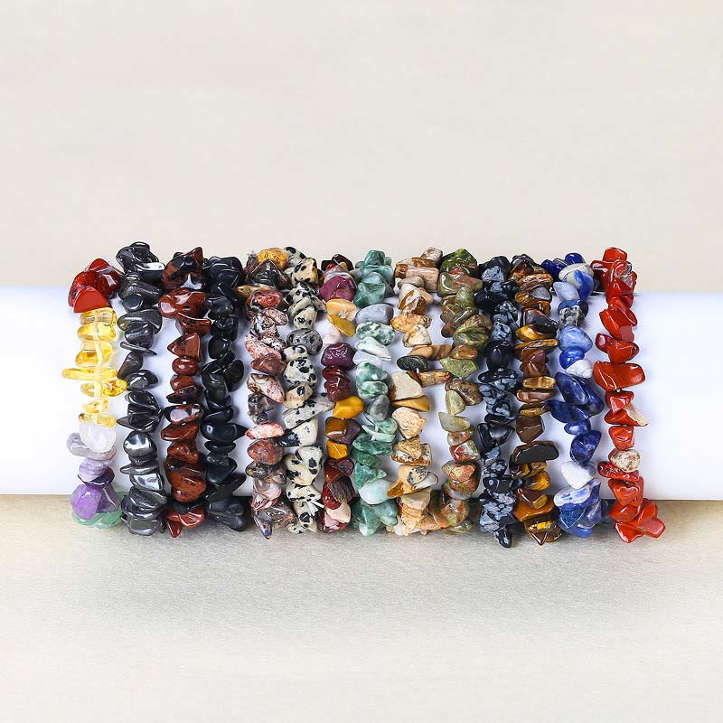 Irregular Cut Crystal Stone Bracelet | Natural Energy Anchor
