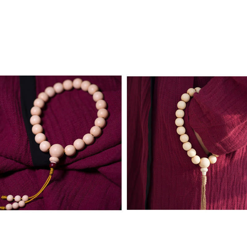 Natural Abelia Biflora Wood Blessing Wrist Mala