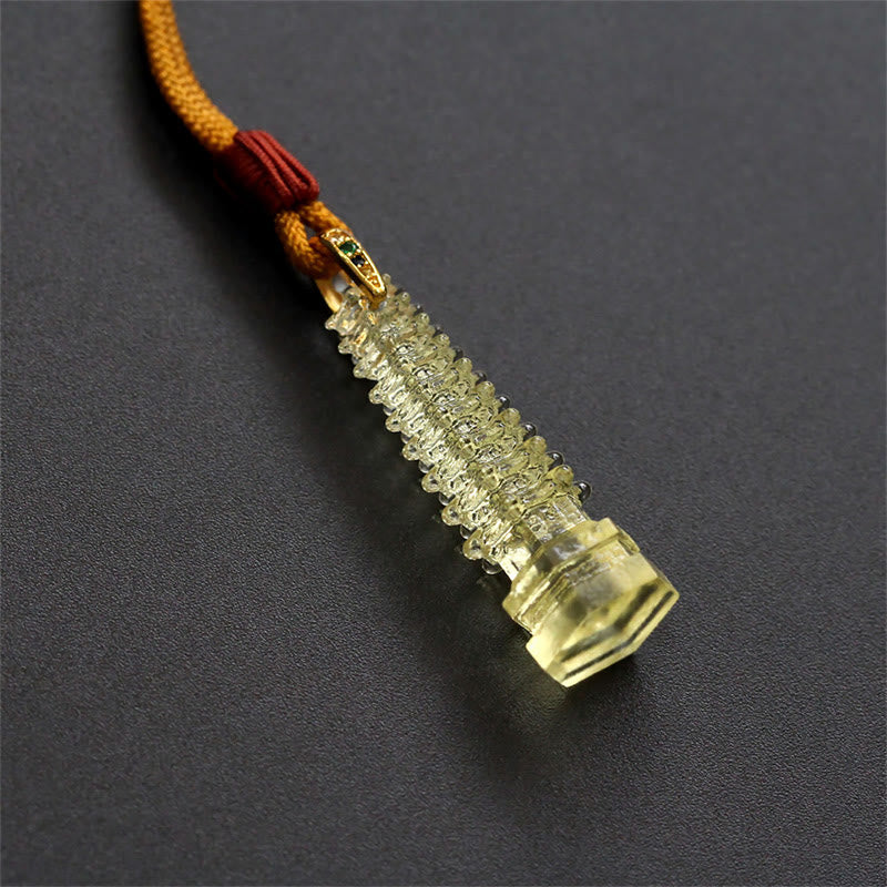 Liuli Ancient Pagoda Wisdom Necklace
