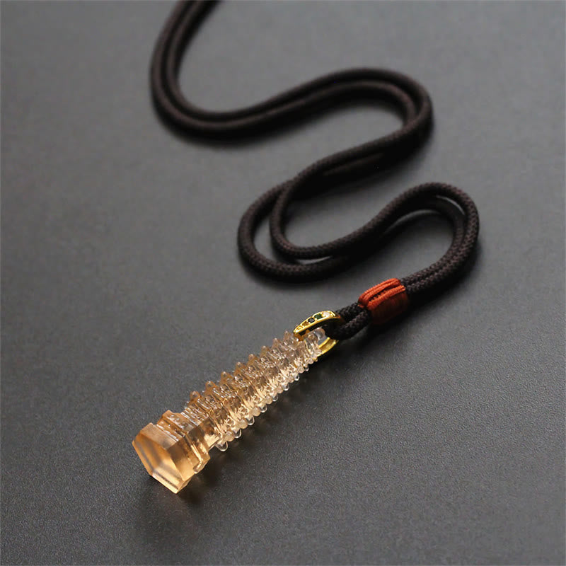 Liuli Ancient Pagoda Wisdom Necklace