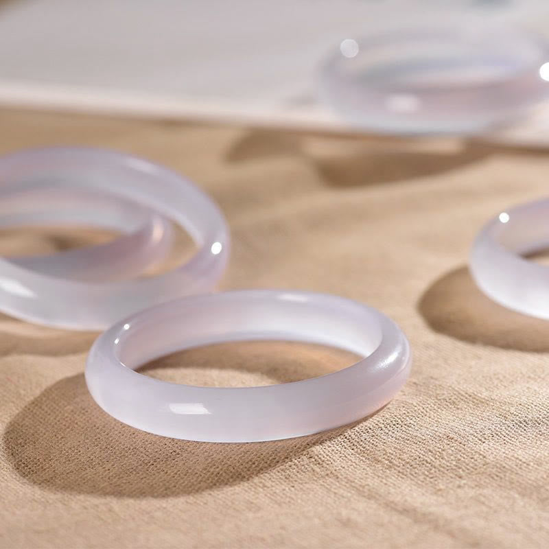 Natural Purple Jade Soothing Protection Bracelet Bangle