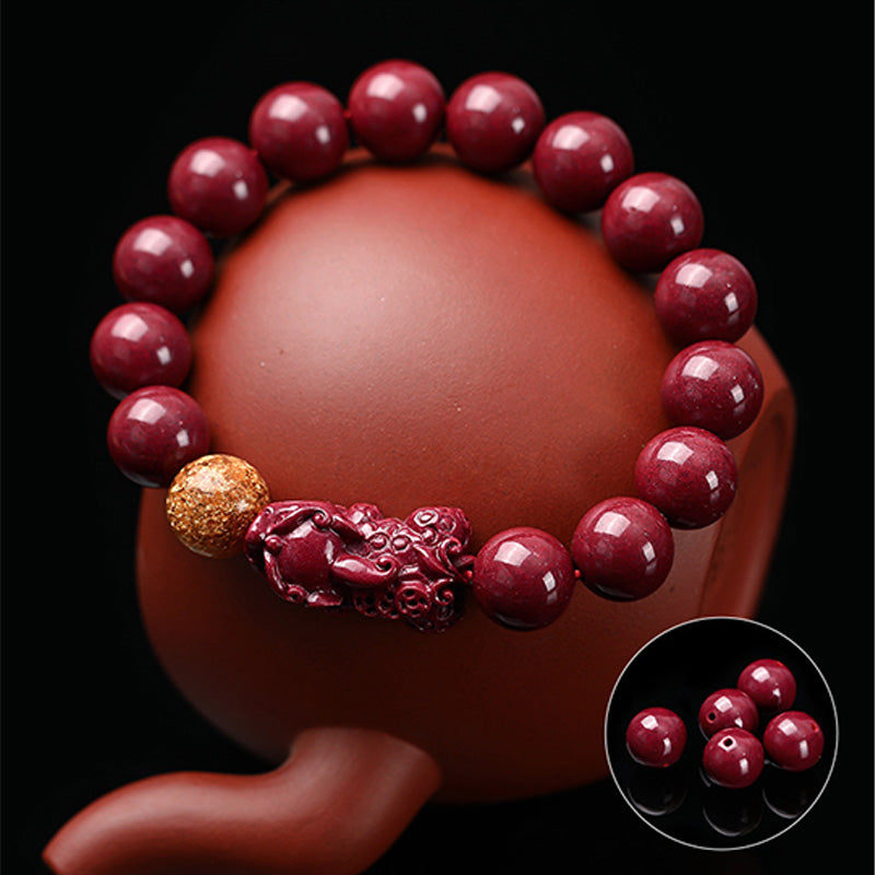 Tibetan Cinnabar Pixiu Calm Bracelet