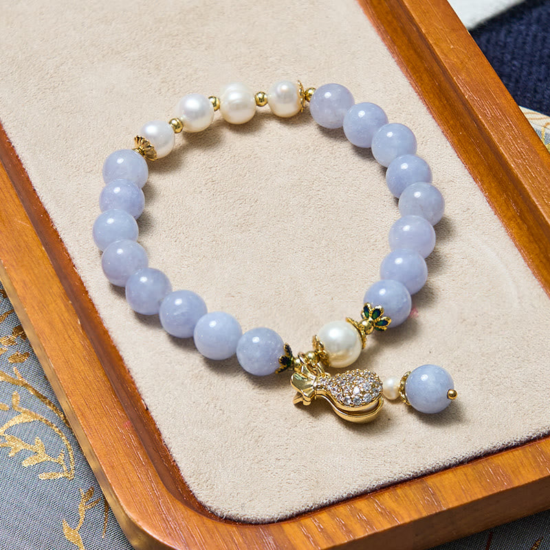 Inner Peace And Stress Relief Aquamarine Jade Blue Bracelet Bangle Bundle