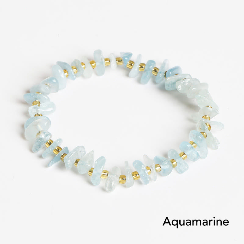 Natural Irregular Shape Raw Crystal Meditation Balance Bracelet