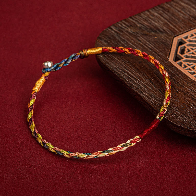 Handmade Five Elements Thread & Red String Braided Bracelet for Adults and Children
