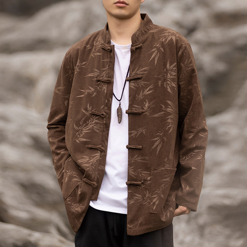 Breathable Handcrafted Bamboo Motif Tang Suit Jacket