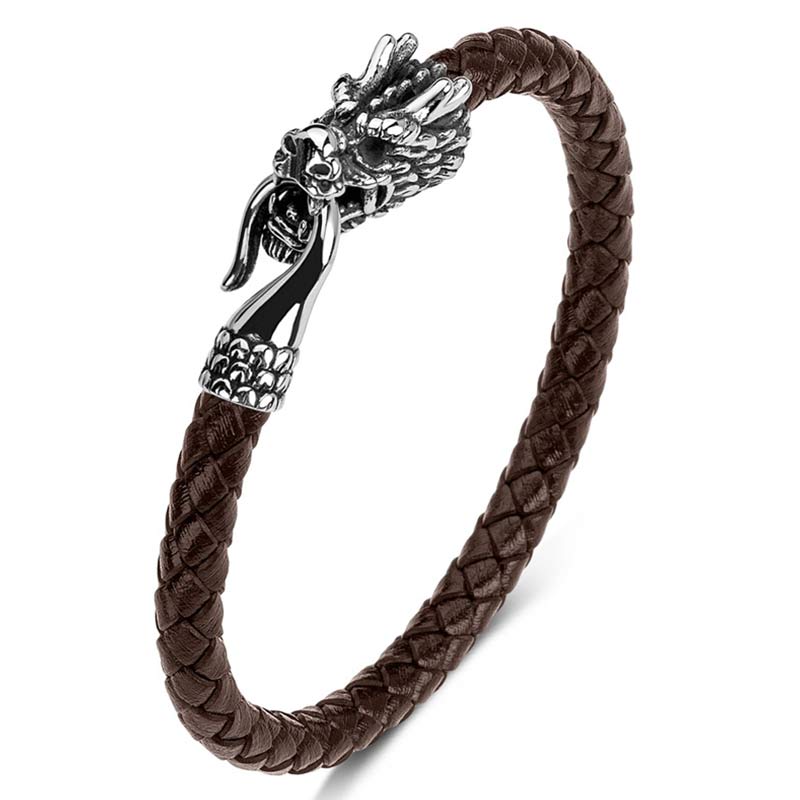 Dragon Titanium Steel Protection Luck Bracelet