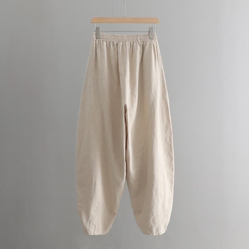 Solid Color Loose Yoga Harem Pants With Pockets