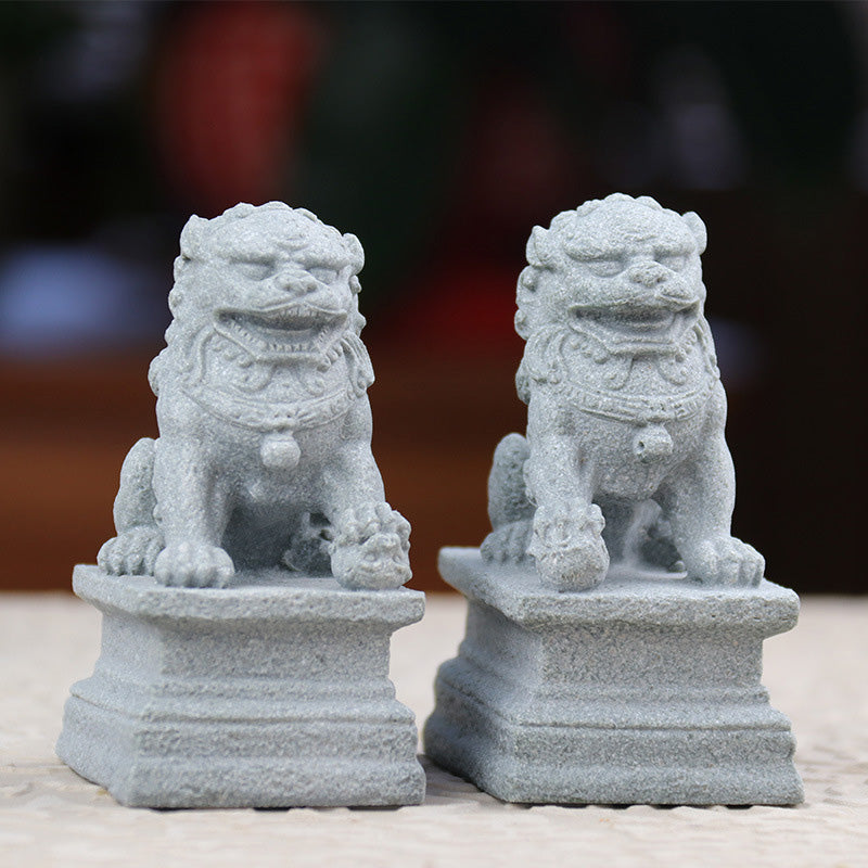 Lion Fu Foo Dogs Elephant Ward Off Evil Blessing Home Decoration