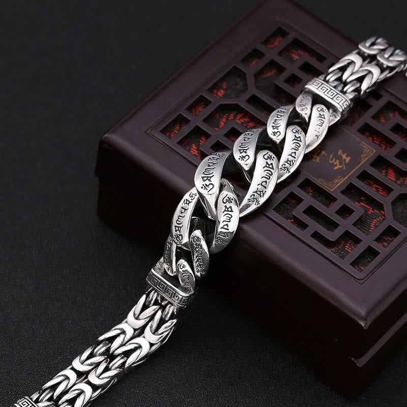 Om Mani Padme Hum Engraved Copper Mantra Bracelet for Peace and Purity