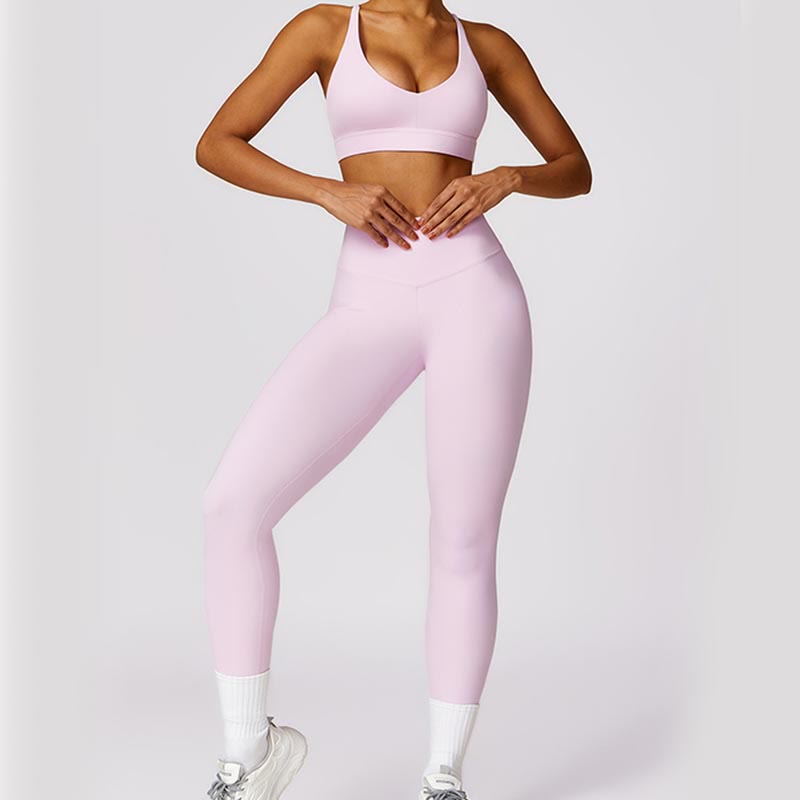 Women Short Sleeve T-Shirt Top High Waist Leggings Pants For Sports Yoga