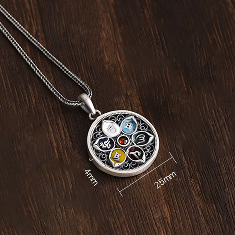 Tibetan Om Mani Padme Hum Purity Necklace Pendant