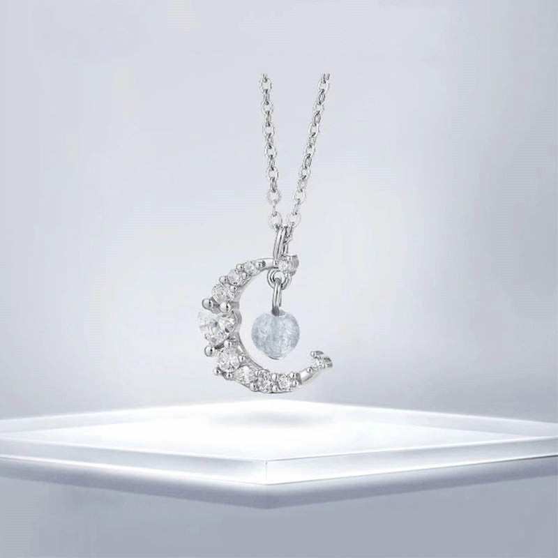 Strawberry Quartz Blue Crystal Love Healing Necklace