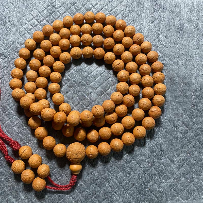Handmade Nepal 108 Bodhi Seed Mala Tassel Bracelet