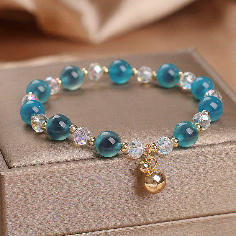 Candy Agate Healing Harmony Bead Charm Bracelet