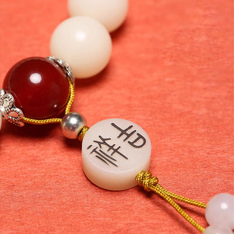 Bodhi Seed and Gemstone Meditation Wrist Mala Bracelet