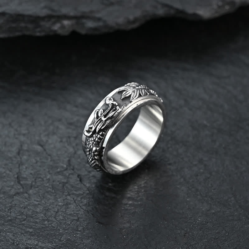 Dragon Titanium Steel Stimulation Rotatable Ring