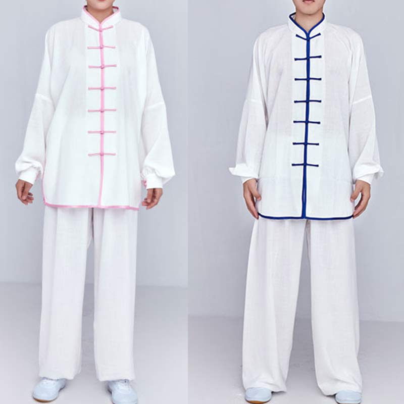 Meditation Zen Prayer Spiritual Tai Chi Qigong Practice Unisex Embroidery Clothing Set