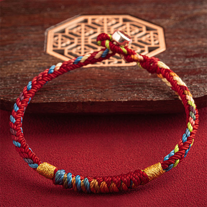 "May You Be Safe And Lucky In The Year Ahead" Multicolored Bracelet