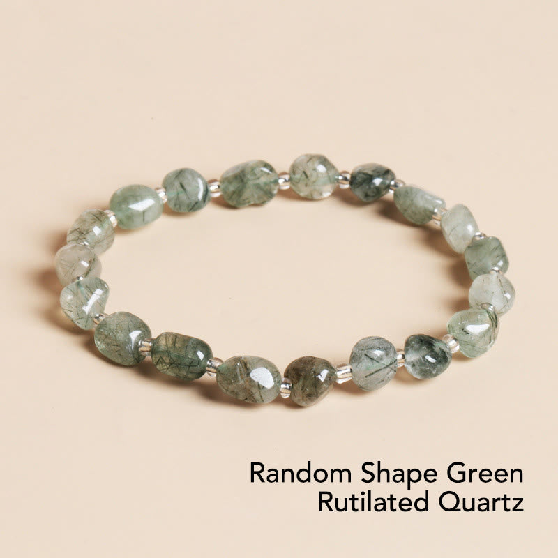 Natural Irregular Shape Raw Crystal Meditation Balance Bracelet
