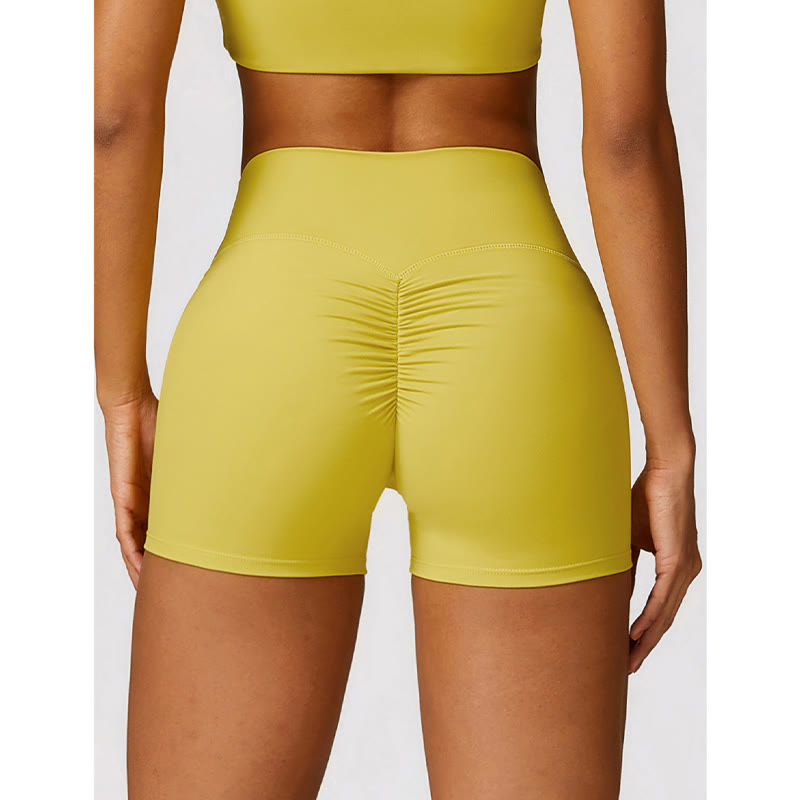 Gym Sports Yoga Backless Bra Crop Tank Top Breathable Shorts