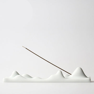 Mountain Cloud Incense Burner for Meditation & Balance - White & Green Styles