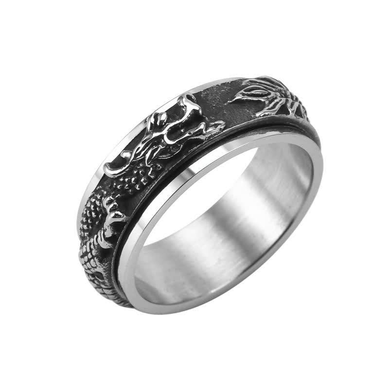 Dragon Titanium Steel Stimulation Rotatable Ring