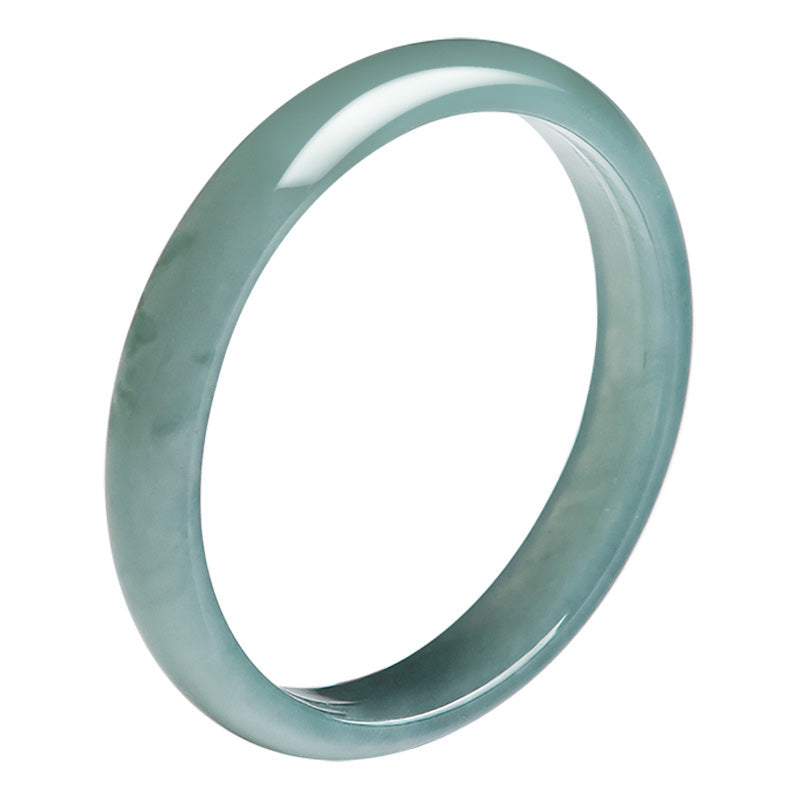 Hand-Polished Natural Jade Minimalist Band Ring