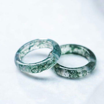 Moss Agate Healing Balance Ring
