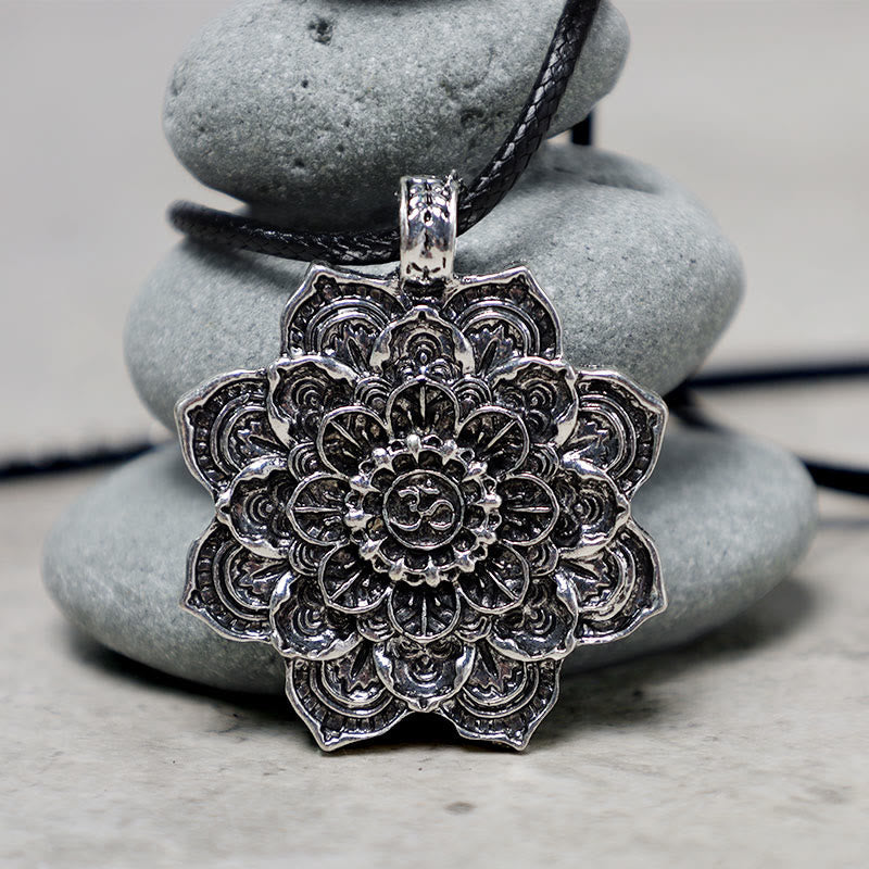 Tibetan Lotus Blessing Necklace Pendant