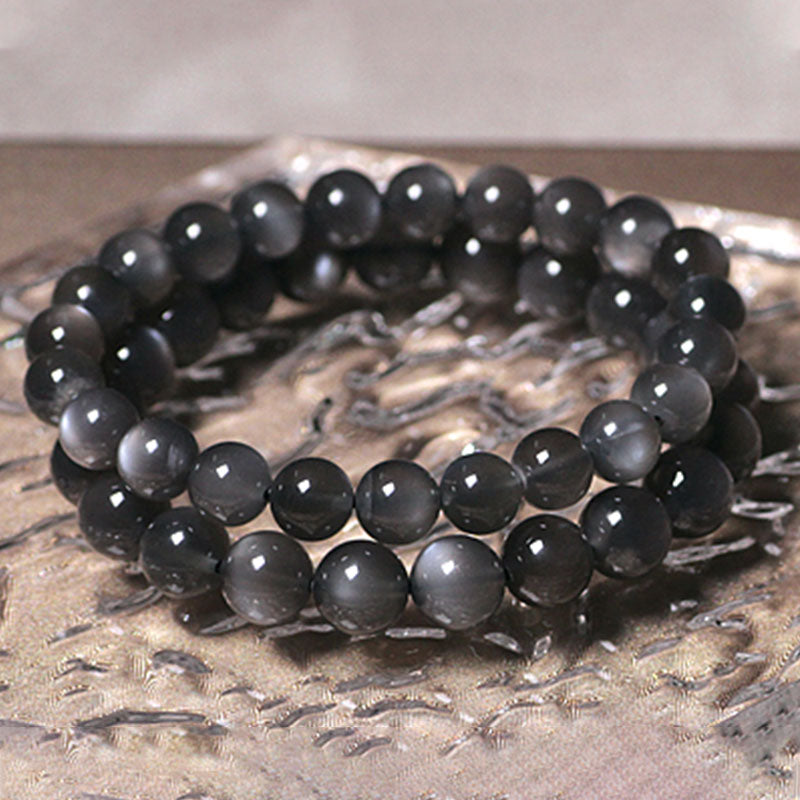 Natural Moonstone Beaded Bracelet for Emotional Harmony & Growth