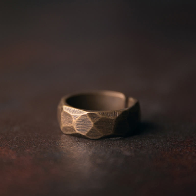 Tibetan Simple Design Copper Wealth Ring