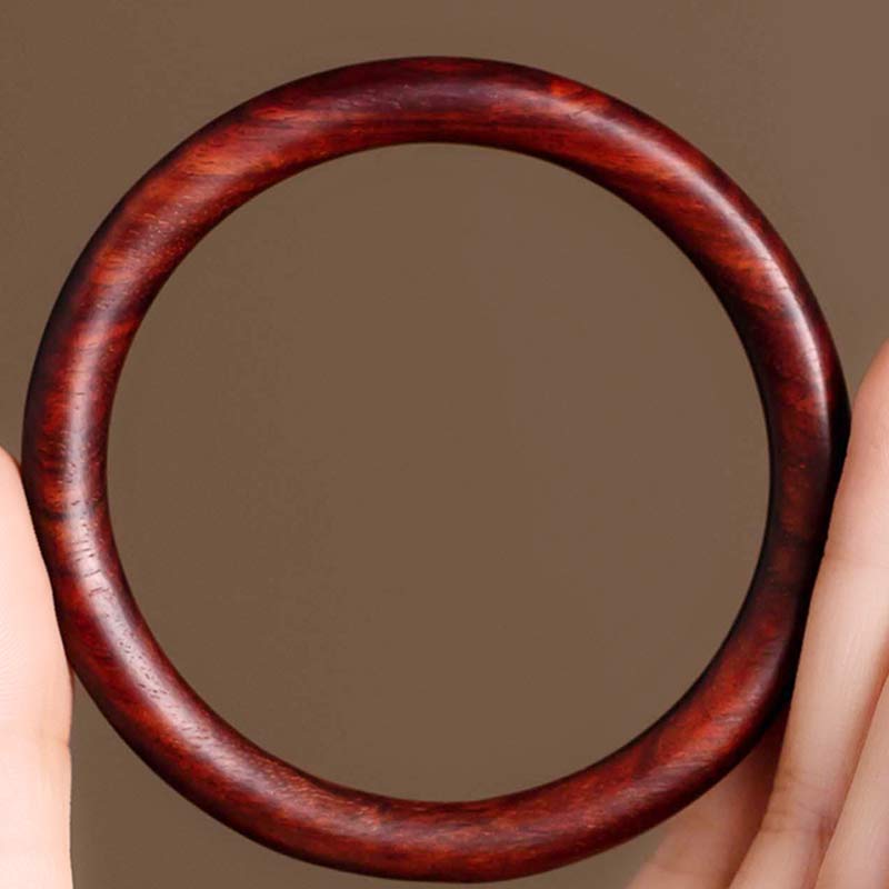 Tibetan Small Leaf Red Sandalwood Ebony Green Sandalwood Protection Bracelet Bangle