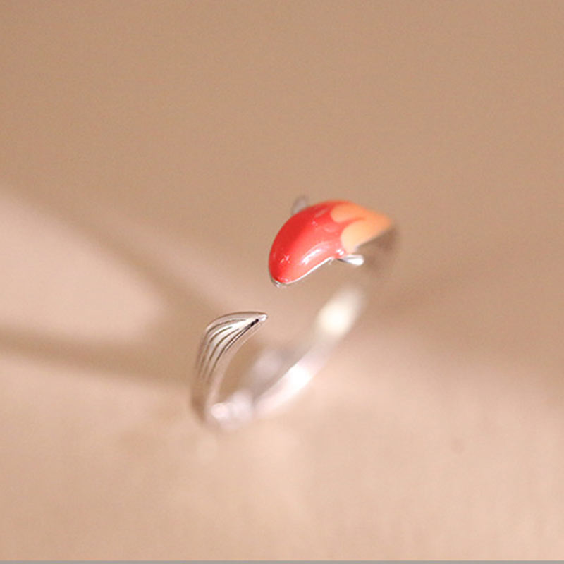 Koi Fish Copper Balance Luck Adjustable Ring