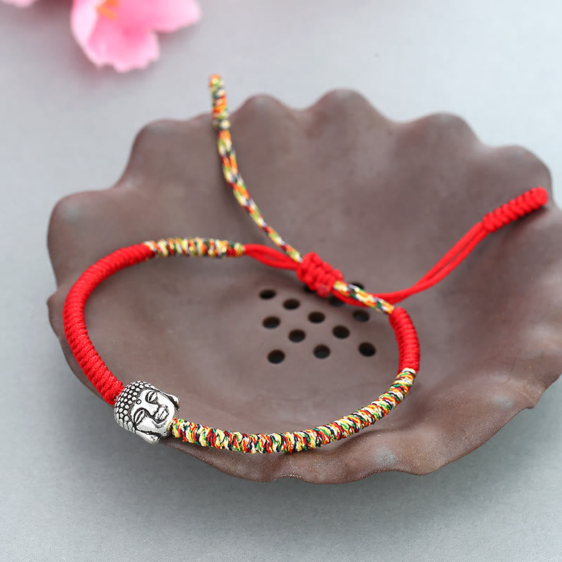 Handmade Colorful King Kong Knot Buddha Serenity String Bracelet