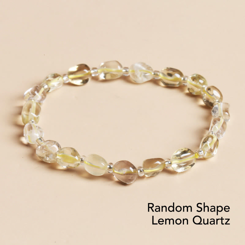 Natural Irregular Shape Raw Crystal Meditation Balance Bracelet