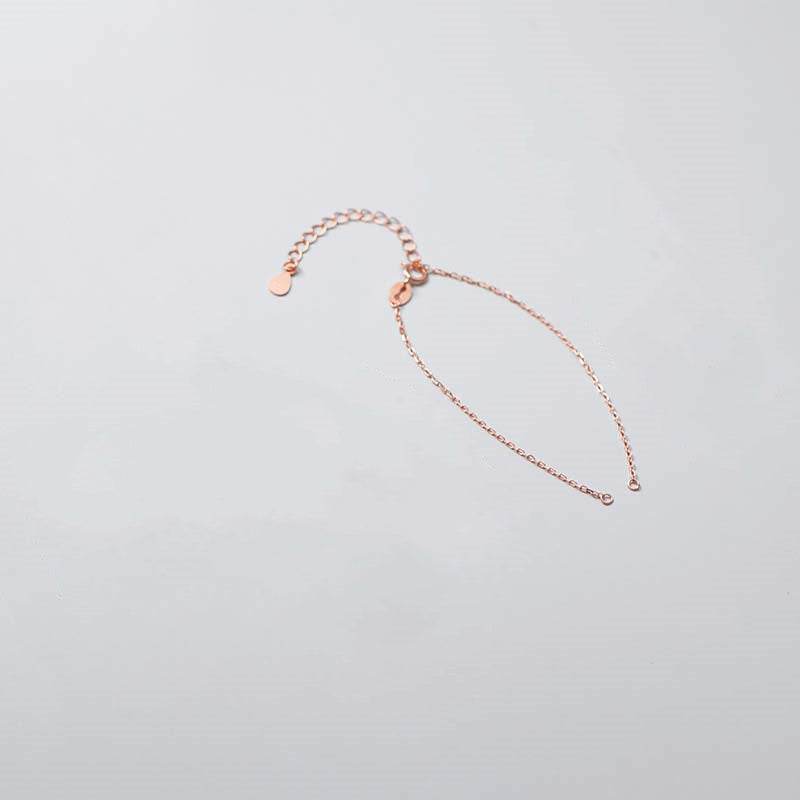 925 Sterling Silver Semi-finished Chain Blessing Bracelet