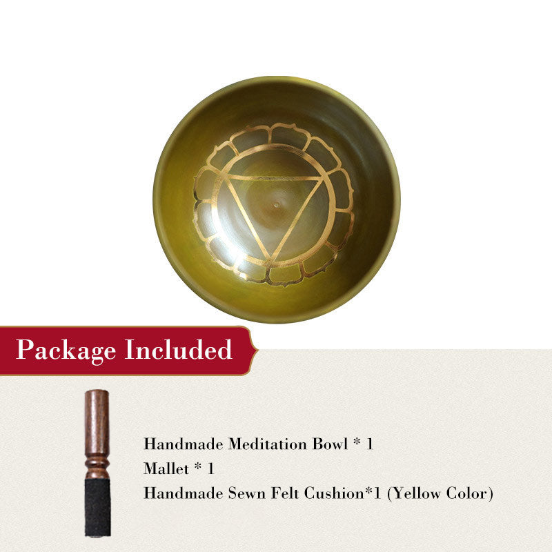 Tibetan Sound Bowl Handcrafted for Chakra Healing and Mindfulness Meditation Singing Bowl Set