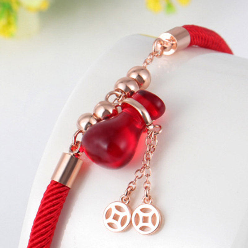 Wealth Attractor Red Agate Red Rope Bracelet