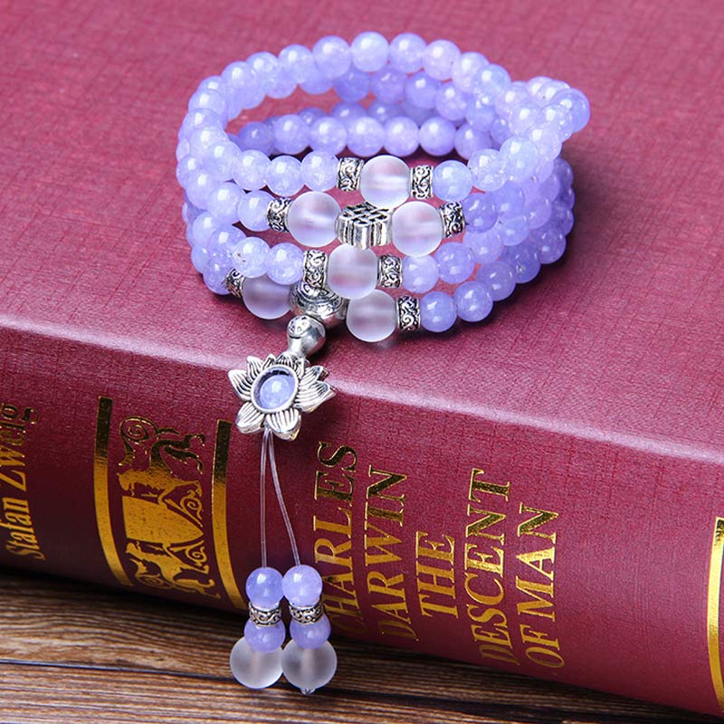 Purple Jasper Bead Strength Bracelet Mala