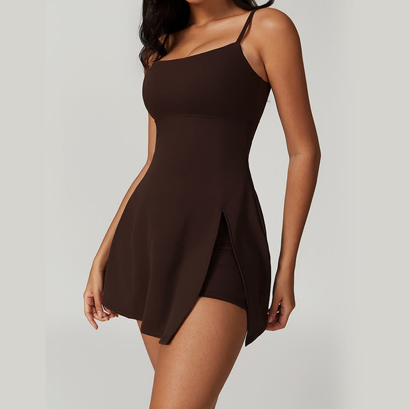 Solid Backless Tennis Yoga Women Sports Dress