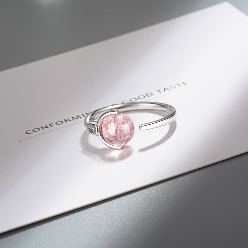 Pink Crystal Soothing Rotation Ring
