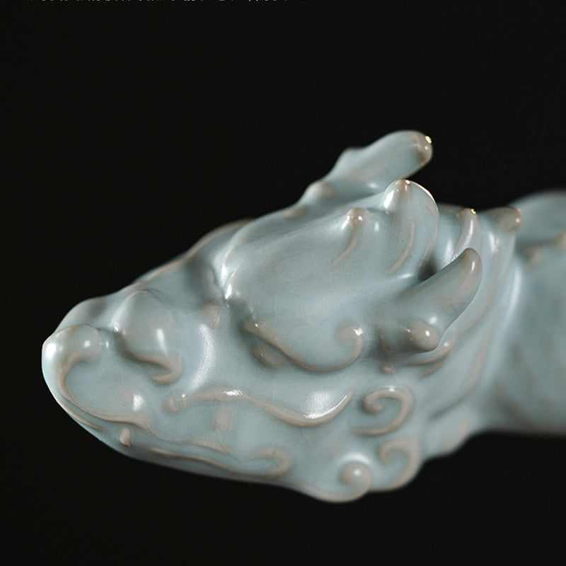 Year Of The Dragon Luck Ceramic Tea Pet Home Figurine Decoration