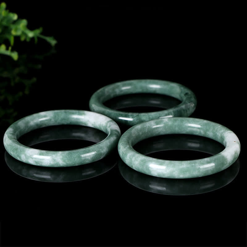 Natural Jade Luck Abundance Bangle Bracelet